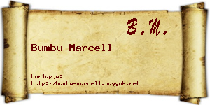 Bumbu Marcell névjegykártya